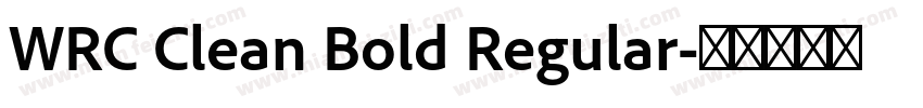 WRC Clean Bold Regular字体转换